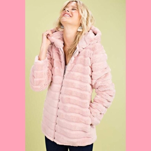 🆕LAST Jaclyn |  Ultra Soft Pink Hooded Jacket - Picture 3 of 8